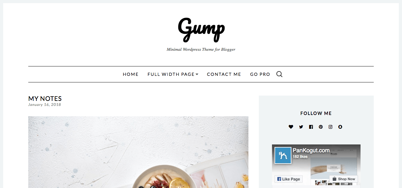 best-free-wordpress-theme-food-bloggers-gump