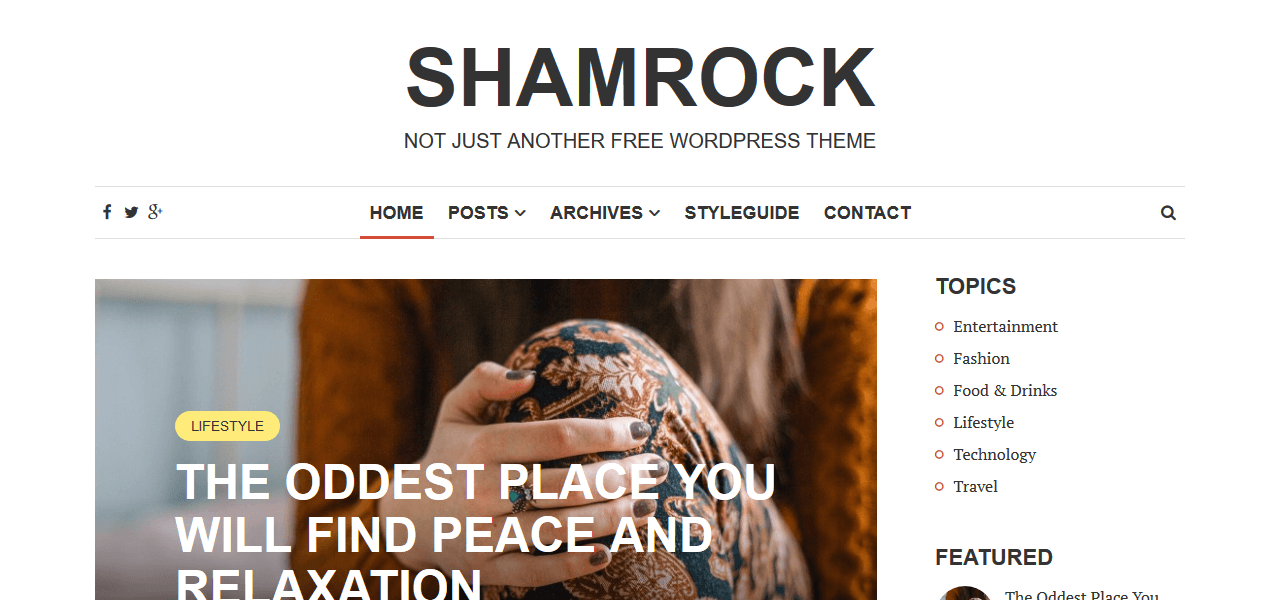 best-free-wordpress-theme-food-bloggers-shamrock